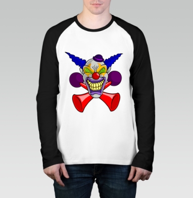 psychedelic Clown / Психоделический клоун, Футболка длинный рукав / Мужчинам / Реглан / Принт