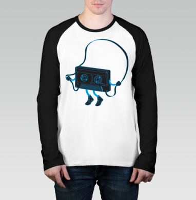 Веселая кассета  =), Футболка длинный рукав / Мужчинам / Реглан / Принт