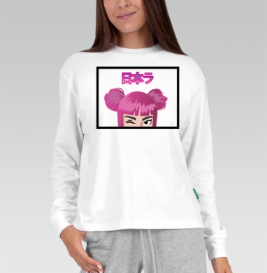 Японское телевидение, Футболка лонгслив женская белая