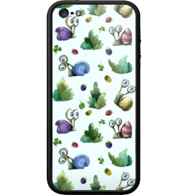 Милый паттерн с мультяшными улитками и ягодами - Бампер на iPhone 5, 5S, страница 8