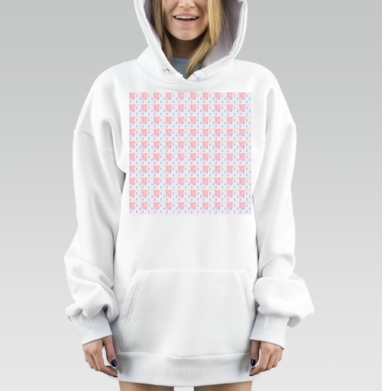 Нежные кошачьи лапы пастельные тона лапы, Hoodie Mjhigh Dig, оверсайз, утепленная