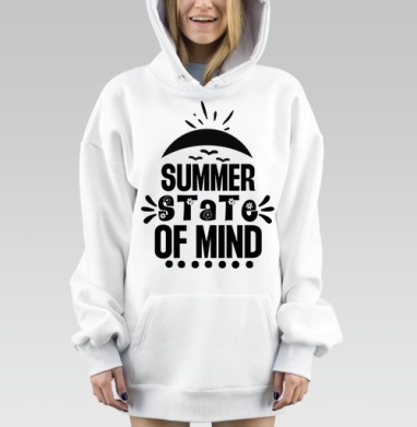 Летний настрой с солнцем и цветами оригинальный стиль, Hoodie Mjhigh Dig, оверсайз, утепленная