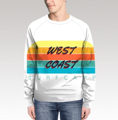 West Coast Surf Camp Летний Пляжный Отдых на Западном, Свитшот мужской 3D