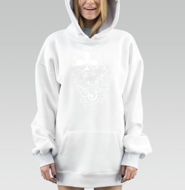 Стильный узор с картами и покерными фишками черно-белый, Hoodie Mjhigh Dig, оверсайз, утепленная