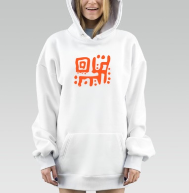 Оранжевый дракон и квадратное солнце над землей полетел, Hoodie Mjhigh Dig, оверсайз, утепленная