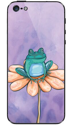 Бирюзовая лягушка на персиковом цветке - Виниловые наклейки на iPhone 5 - купить в Москве, страница 6