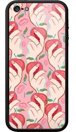 Узор с изображением яблока в руке - Бампер на iPhone 5, 5S, страница 6