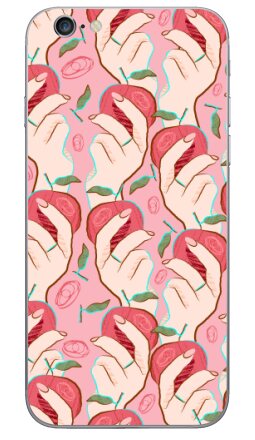 Узор с изображением яблока в руке - Виниловые наклейки на iPhone 6, 6s - купить в Москве, страница 6