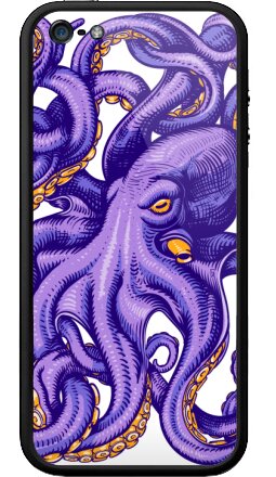 Фиолетовый осьминог в динамичном узле - Бампер на iPhone 5, 5S, страница 5