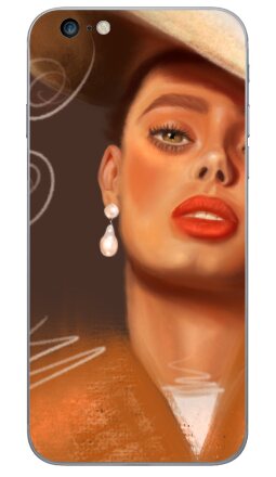 Современный цифровой портрет в тёплых тонах - Виниловые наклейки на iPhone 6 plus - купить в Москве, страница 5