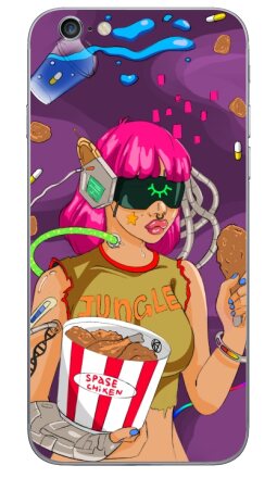 Киберпанк иллюстрация «Jungle Space Chicken» - Виниловые наклейки на iPhone 6, 6s - купить в Москве, страница 5