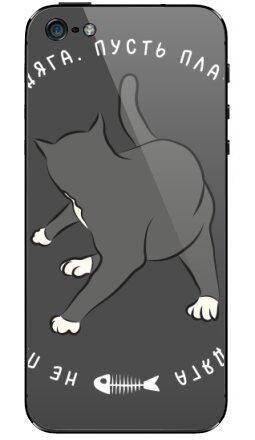 Ироничный стикер «Сын Бродяга — Кот» в стиле flat art - Виниловые наклейки на iPhone 5 - купить в Москве