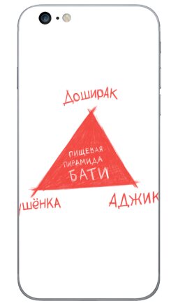 Пищевая пирамида бати — лаконичная ирония - Виниловые наклейки на iPhone 6 plus - купить в Москве, страница 4