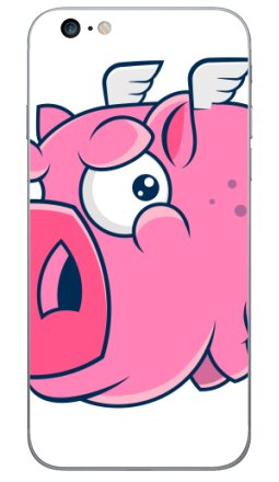 Летящий розовый поросенок — символ невозможного - Виниловые наклейки на iPhone 6 plus - купить в Москве, страница 4
