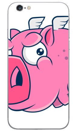 Летящий розовый поросенок — символ невозможного - Виниловые наклейки на iPhone 6, 6s - купить в Москве, страница 4