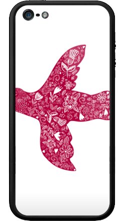 Птица в полете с флоральным узором фуксия - Бампер на iPhone 5, 5S, страница 4