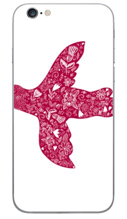Птица в полете с флоральным узором фуксия - Виниловые наклейки на iPhone 6, 6s - купить в Москве, страница 4