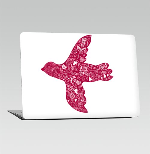 Птица в полете с флоральным узором фуксия - Наклейки на 2010-2017 – Macbook Air, страница 5