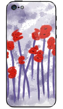 Сюрреалистичные алые цветы – цифровая живопись - Виниловые наклейки на iPhone 5 - купить в Москве, страница 4