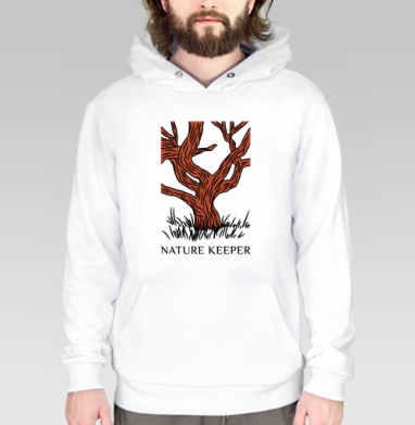 Хранитель природы красное дерево вдохновение Nature Keeper, Толстовка белая Regular, утепленная