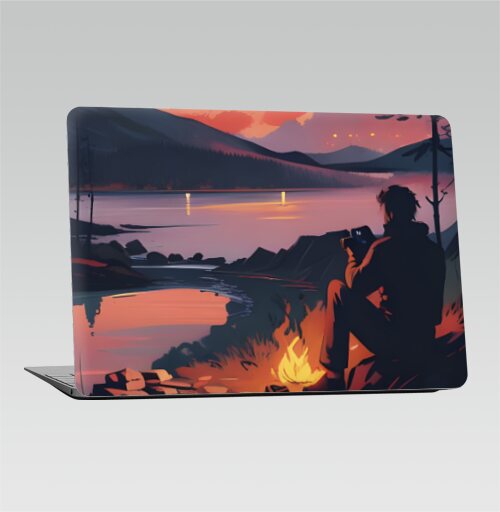 Уединение у костра: гармония природы и технологий - Наклейки на 2010-2017 – Macbook Air, страница 4