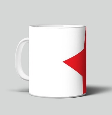 Red star / Красная звезда, Кружка c принтом керамическая