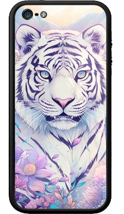 Белый тигр в цветах - Бампер на iPhone 5, 5S, страница 3