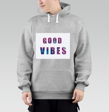 Позитивное Настроение Яркая Надпись GOOD VIBES, Толстовка Mjhigh–Mel, утепленная