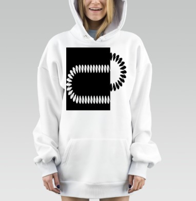 Черно белая игра формы и света для контрастных идей, Hoodie Mjhigh Dig, оверсайз, утепленная