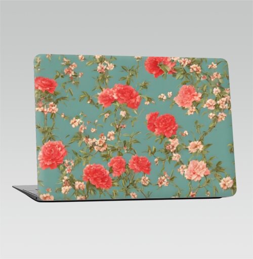 Цветочный паттерн, цветочный мотив.. - Наклейки на 2010-2017 – Macbook Air, страница 3