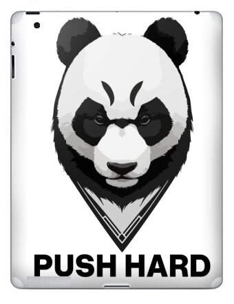 Мотивирующий принт с панды «PUSH HARD» - Наклейки на iPad, страница 3