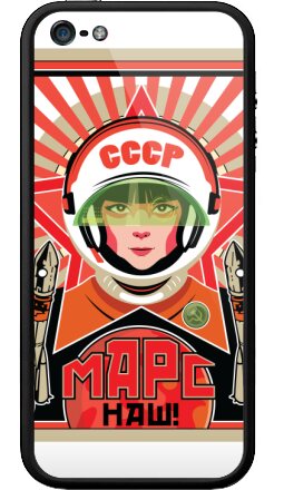 Советский ретрофутуристичный плакат «МАРС НАШ!» - Бампер на iPhone 5, 5S, страница 3
