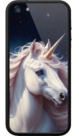 Величественный белый единорог с розовой гривой - Бампер на iPhone 5, 5S, страница 3