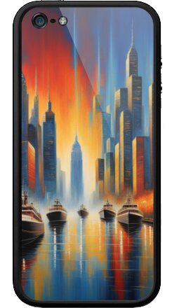 Город-свет: цифровой пейзаж урбанизма и футуризма - Бампер на iPhone 5, 5S, страница 2