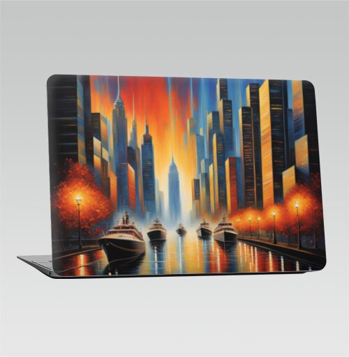 Город-свет: цифровой пейзаж урбанизма и футуризма - Наклейки на 2010-2017 – Macbook Air, страница 3