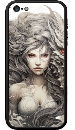 Аллегорический портрет женщины и дракона - Бампер на iPhone 5, 5S, страница 8