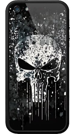 Мрачный гранж-логотип Карателя с эффектом капель - Бампер на iPhone 5, 5S, страница 2