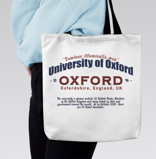 University of Oxford академический престиж и интеллектуальный вес, Сумка с ручкой и внутренним карманом на молнии