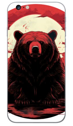 Медведь-дух леса в красном великолепии - Виниловые наклейки на iPhone 6 plus - купить в Москве, страница 2