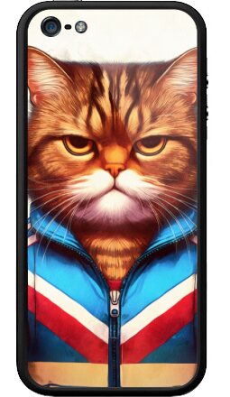 Хмурый кот в спортивном костюме - Бампер на iPhone 5, 5S, страница 2