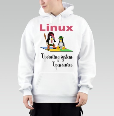 Два Пингвина Linux Операционная Система Свободный Исходный Код, Толстовка Mjhigh, утепленная