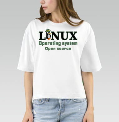 Linux операционная система открытым исходным кодом, Футболка женская оверсайз Mido