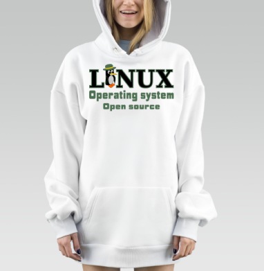 Linux операционная система открытым исходным кодом, Hoodie Mjhigh Dig, оверсайз, утепленная