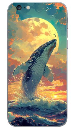 Величественный кит и золотая луна - Виниловые наклейки на iPhone 6 plus - купить в Москве, страница 2