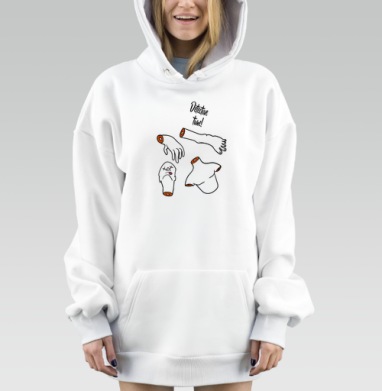 Отрезанные части тела детективная игра время детектива, Hoodie Mjhigh Dig, оверсайз, утепленная