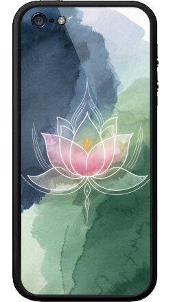 Медитативный Лотос: символ духовного пробуждения - Бампер на iPhone 5, 5S