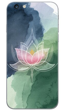 Медитативный Лотос: символ духовного пробуждения - Виниловые наклейки на iPhone 6 plus - купить в Москве