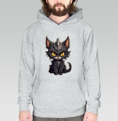 Кот-кошмарик., Толстовка меланж Regular