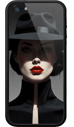 Нуар девушка - Бампер на iPhone 5, 5S