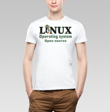Linux операционная система открытым исходным кодом, Футболка мужская Base белая